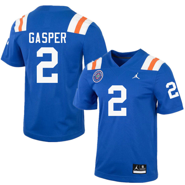 Chad Gasper Florida Jersey,Florida Gators #2 Chad Gasper Uniforms,Jersey Youth-Throwback Royal